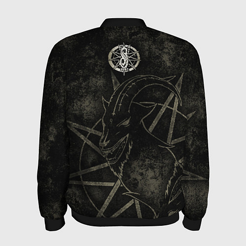 Мужской бомбер Slipknot goat / 3D-Черный – фото 2