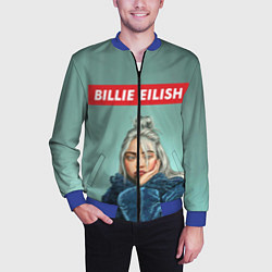 Бомбер мужской Billie Eilish, цвет: 3D-синий — фото 2