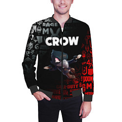 Бомбер мужской BRAWL STARS CROW, цвет: 3D-черный — фото 2