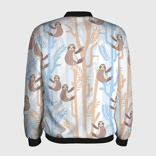 Мужской бомбер Ленивец стайл / 3D-Черный – фото 2