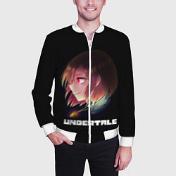 Бомбер мужской UNDERTALE, цвет: 3D-белый — фото 2