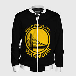 Бомбер мужской GOLDEN STATE WARRIORS, цвет: 3D-белый