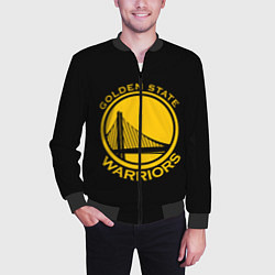 Бомбер мужской GOLDEN STATE WARRIORS, цвет: 3D-черный — фото 2
