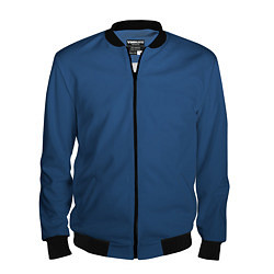 Бомбер мужской 19-4052 Classic Blue, цвет: 3D-черный