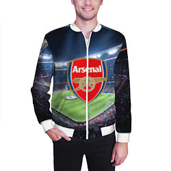 Бомбер мужской FC Arsenal, цвет: 3D-белый — фото 2