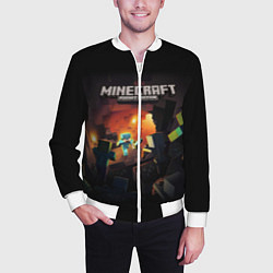 Бомбер мужской MINECRAFT, цвет: 3D-белый — фото 2