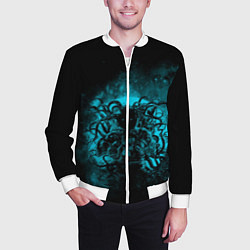 Бомбер мужской Terror from deep space, цвет: 3D-белый — фото 2