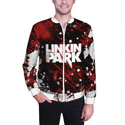 Бомбер мужской Linkin Park, цвет: 3D-белый — фото 2