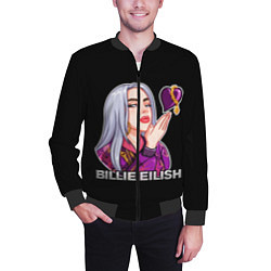 Бомбер мужской BILLIE EILISH, цвет: 3D-черный — фото 2