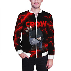 Бомбер мужской BRAWL STARS CROW, цвет: 3D-белый — фото 2