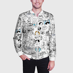 Бомбер мужской МЕМЫ, цвет: 3D-белый — фото 2