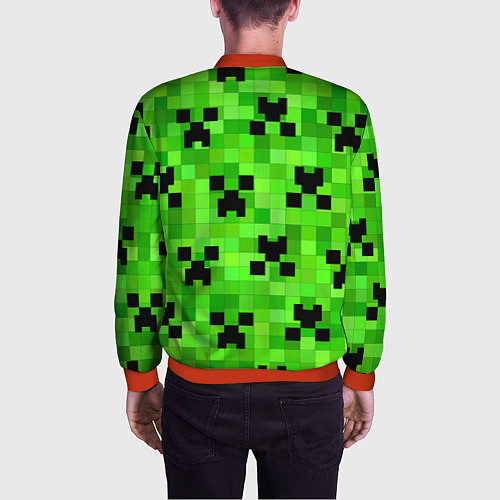 Мужской бомбер MINECRAFT / 3D-Красный – фото 4