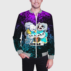 Бомбер мужской UNDERTALE, цвет: 3D-меланж — фото 2