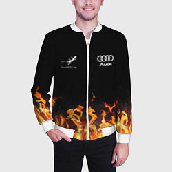 Бомбер мужской Audi Ауди, цвет: 3D-белый — фото 2