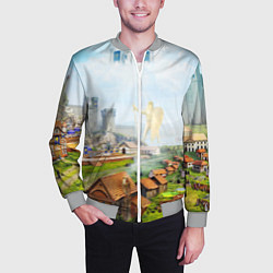 Бомбер мужской ГЕРОИ МЕЧА И МАГИИ, цвет: 3D-меланж — фото 2