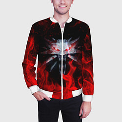 Бомбер мужской ВЕДЬМАК, цвет: 3D-белый — фото 2