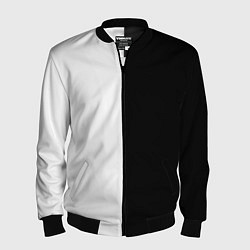 Бомбер мужской ПРОСТО ЧЁРНО-БЕЛЫЙ, цвет: 3D-черный