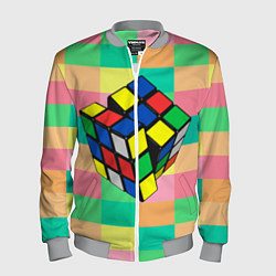 Бомбер мужской Кубик Рубика, цвет: 3D-меланж