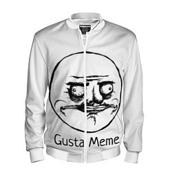 Бомбер мужской Gusta Meme, цвет: 3D-белый