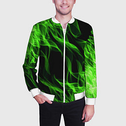 Бомбер мужской TOXIC FLAME, цвет: 3D-белый — фото 2