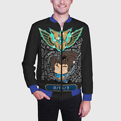 Бомбер мужской League of Legends, цвет: 3D-синий — фото 2