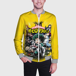 Бомбер мужской MY HERO ACADEMIA группа героев, цвет: 3D-меланж — фото 2