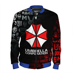 Бомбер мужской RESIDENT EVIL UMBRELLA CORP, цвет: 3D-синий