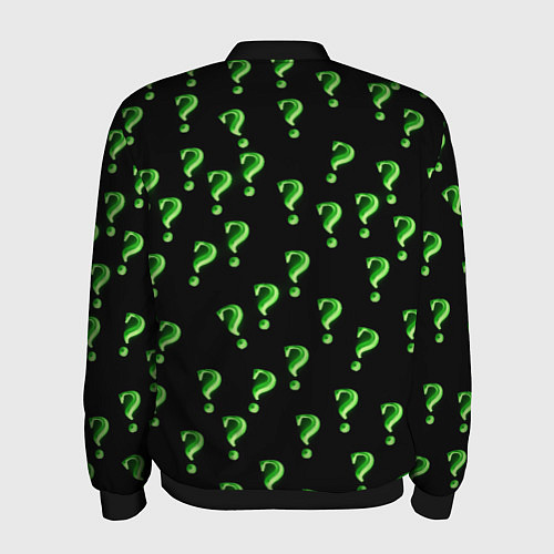 Мужской бомбер Знак вопроса / 3D-Черный – фото 2