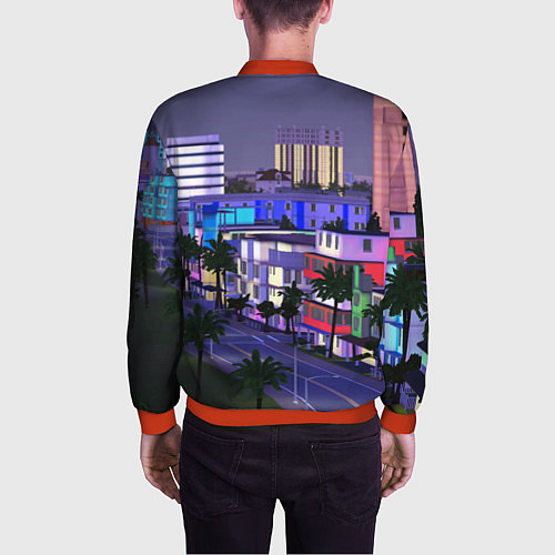 Мужской бомбер Grand Theft Auto Vice City / 3D-Красный – фото 4