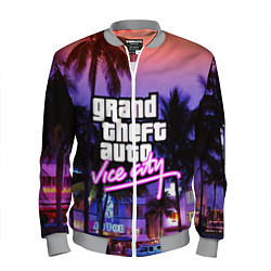 Бомбер мужской Grand Theft Auto Vice City, цвет: 3D-меланж