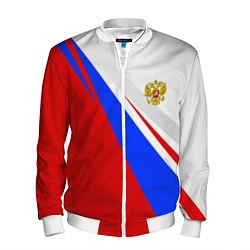 Бомбер мужской Россия, цвет: 3D-белый