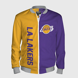 Бомбер мужской LA LAKERS, цвет: 3D-меланж