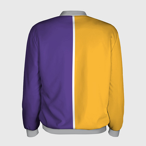 Мужской бомбер LA LAKERS / 3D-Меланж – фото 2
