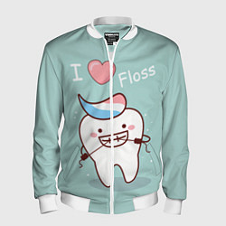 Бомбер мужской Tooth, цвет: 3D-белый