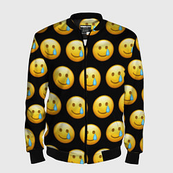 Бомбер мужской New Emoji, цвет: 3D-черный