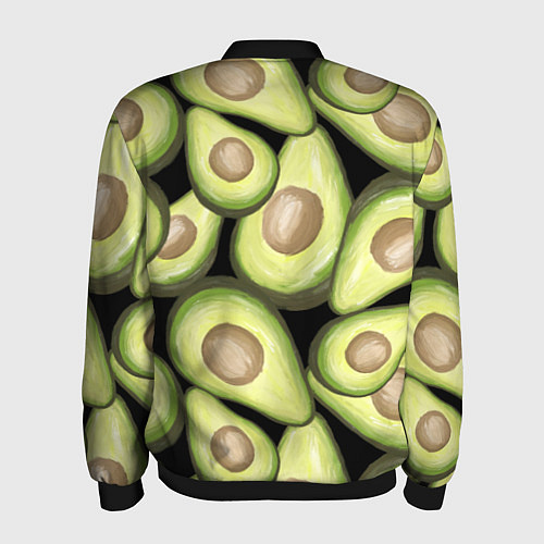 Мужской бомбер Avocado background / 3D-Черный – фото 2