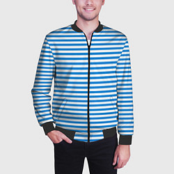 Бомбер мужской Тельняшка ВДВ, цвет: 3D-черный — фото 2