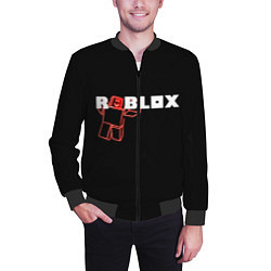 Бомбер мужской Роблокс Roblox, цвет: 3D-черный — фото 2