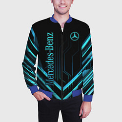 Бомбер мужской Mercedes-Benz, цвет: 3D-синий — фото 2