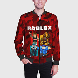 Бомбер мужской ROBLOX, цвет: 3D-черный — фото 2