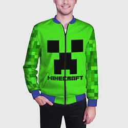 Бомбер мужской MINECRAFT, цвет: 3D-синий — фото 2