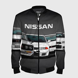 Бомбер мужской NISSAN, цвет: 3D-черный