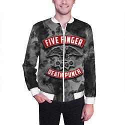 Бомбер мужской Five Finger Death Punch, цвет: 3D-белый — фото 2