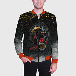 Бомбер мужской Стальной алхимик, цвет: 3D-красный — фото 2