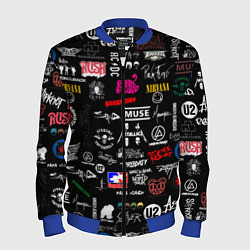 Мужской бомбер ЛОГОТИПЫ РОК ГРУПП