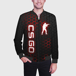 Бомбер мужской CS GO, цвет: 3D-черный — фото 2