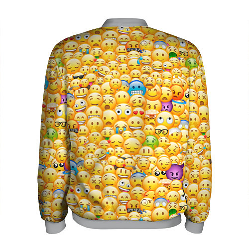 Мужской бомбер Смайлики Emoji / 3D-Меланж – фото 2