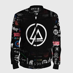 Бомбер мужской LINKIN PARK, цвет: 3D-черный