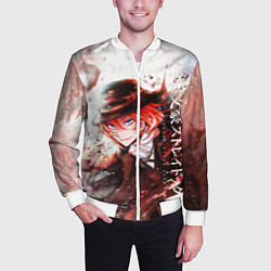 Бомбер мужской Bungou Stray Dogs, цвет: 3D-белый — фото 2