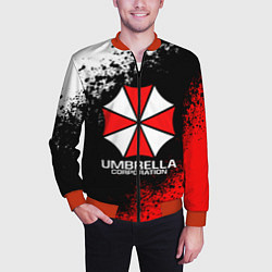 Бомбер мужской RESIDENT EVIL UMBRELLA, цвет: 3D-красный — фото 2